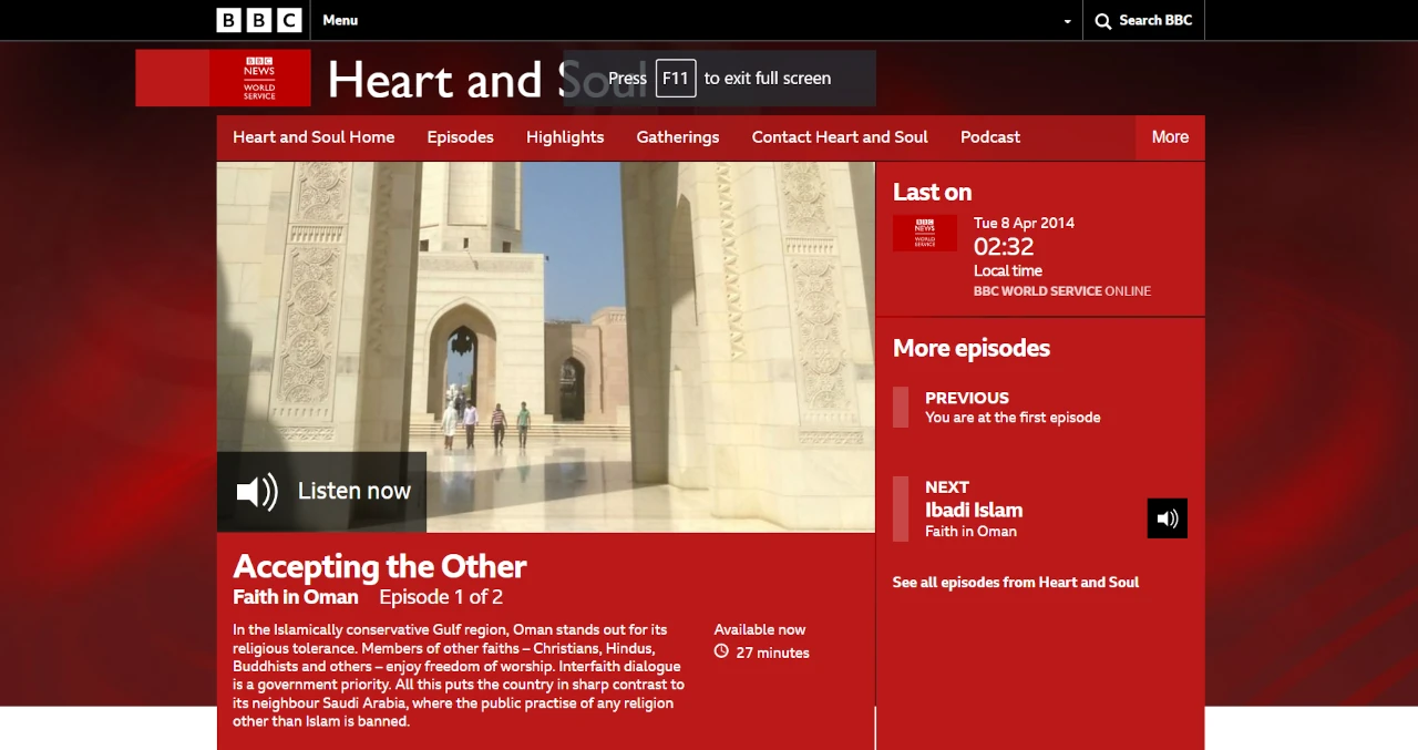Religious Tolerance in Oman - A BBC Report